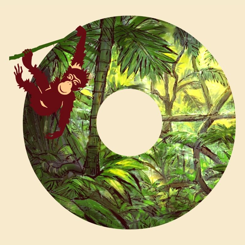 jungle with monkey o