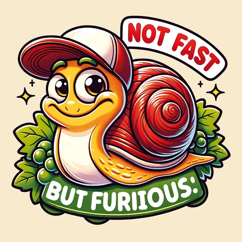 Kleine süße Schnecke mit Basecap