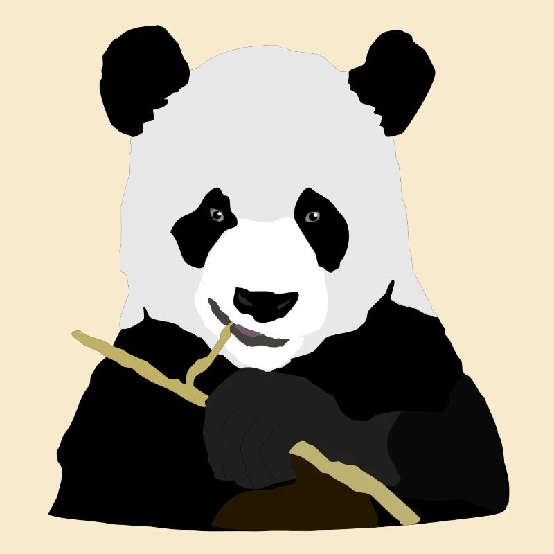 Panda eating stick