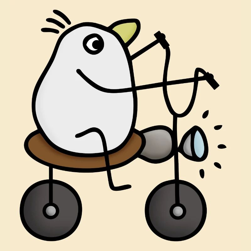 Vogel Motorradfahrer Chopper