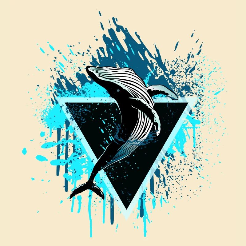 Whale with triangle