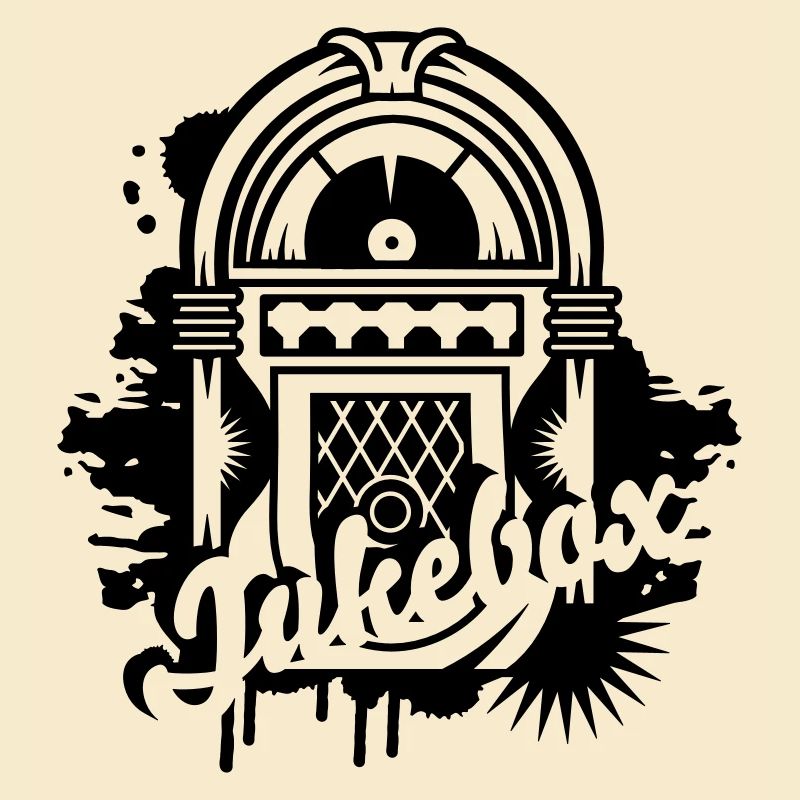 Jukebox dans le style Stencil Street Art avec typographie