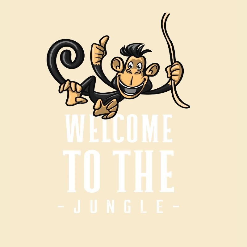 Jungle Affe Willkommensdesign