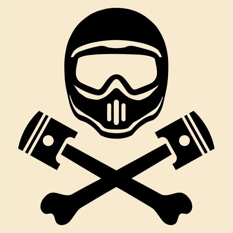 Sport Motorradhelm mit Kochen Motor Kolben