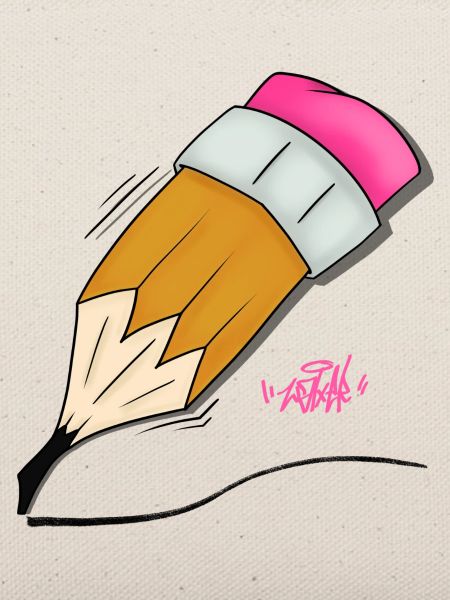Buntstift Doodle Stil