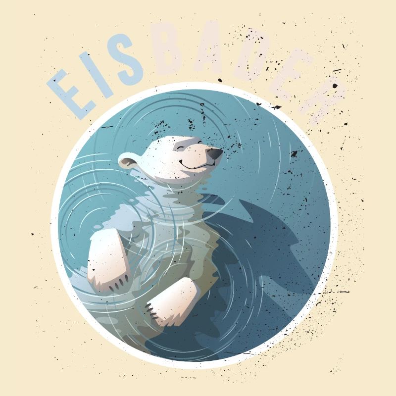 winterbader eisbär eisbader eau froide froide arktis