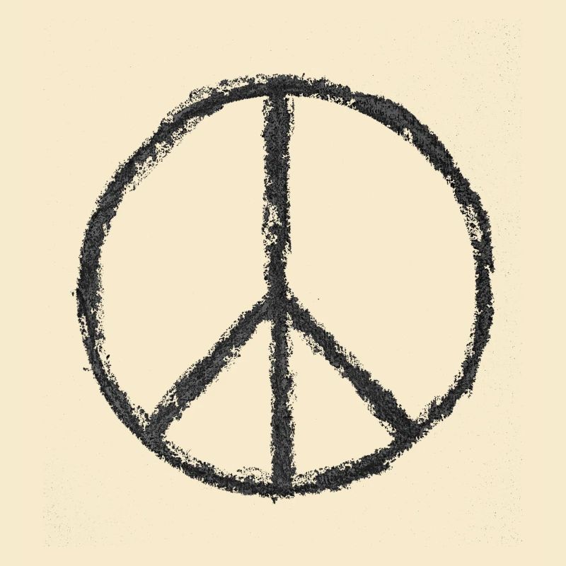 peace print black
