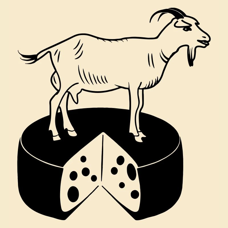 Ziege auf Käse