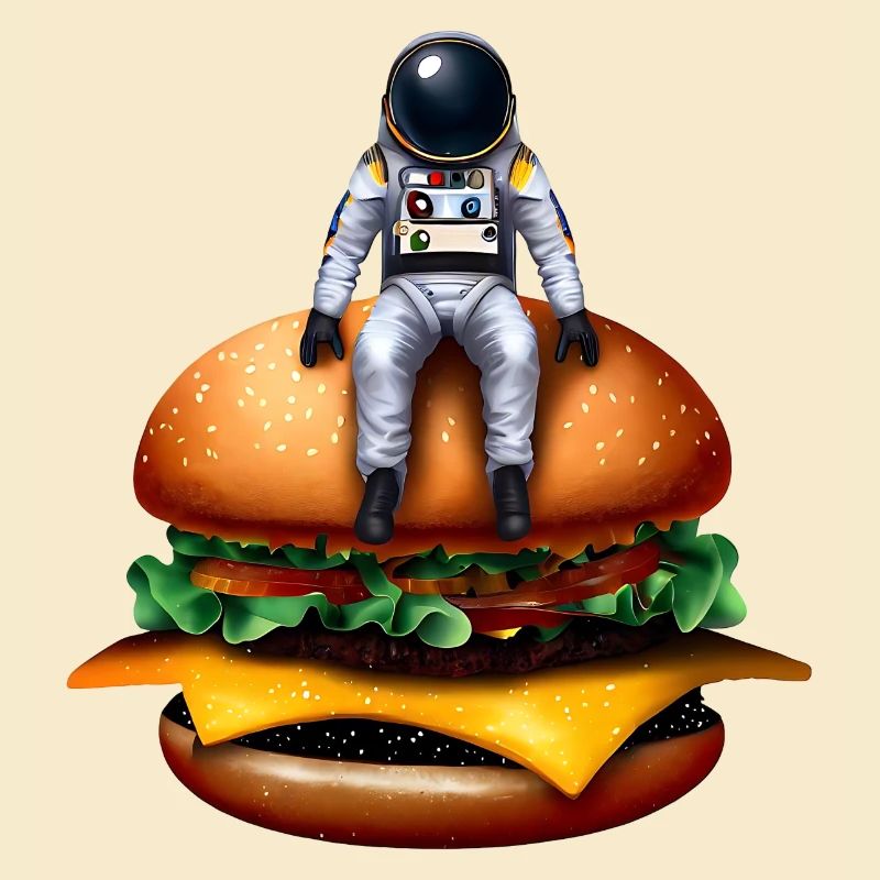 Weltraum Astronaut Cheeseburger