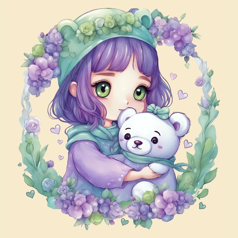Fairy with teddy bear