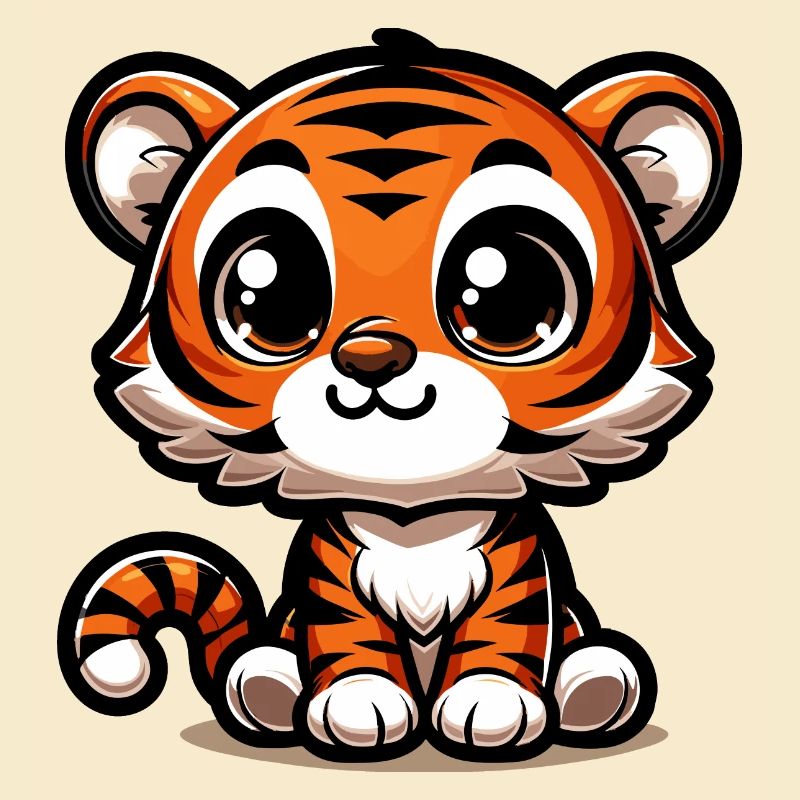 Bébé tigre mignon