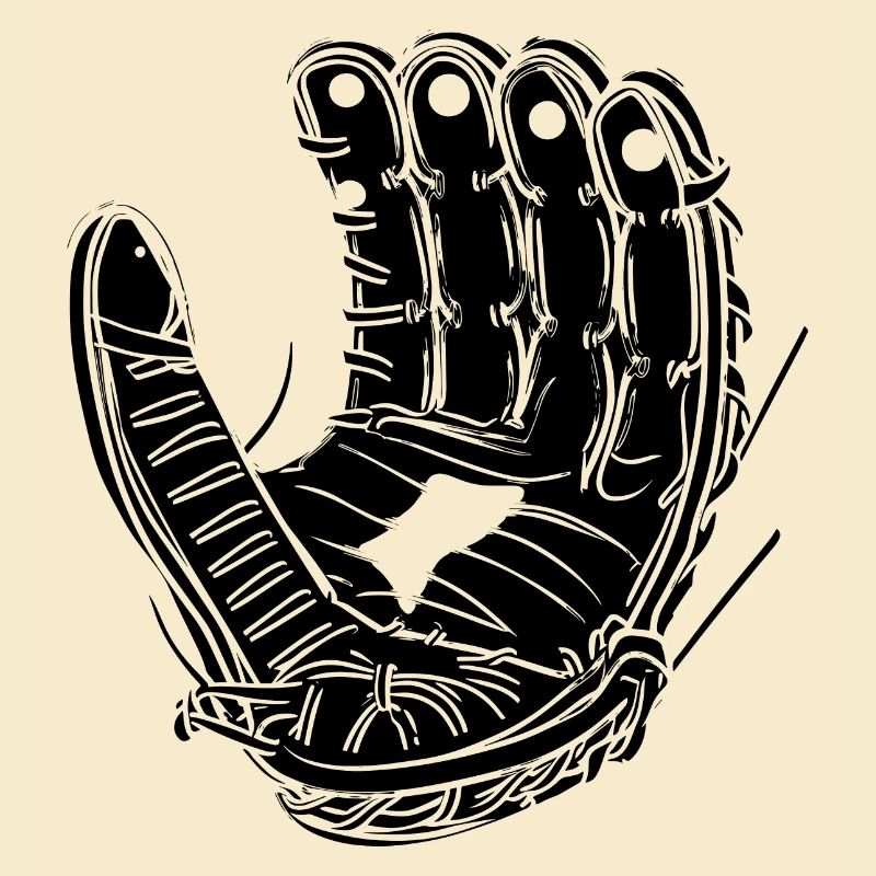 Baseball Handschuh Skizze