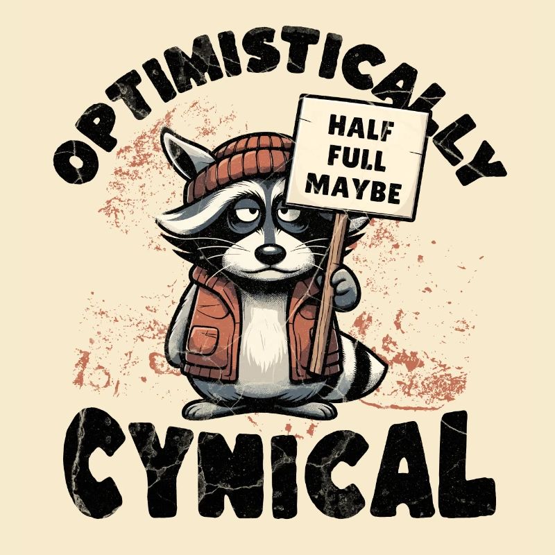 Optimistisch Zynisch Waschbär