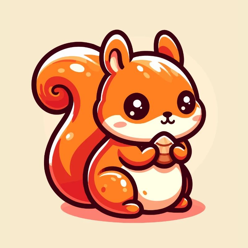 Cute Squirrel Eats a Seed