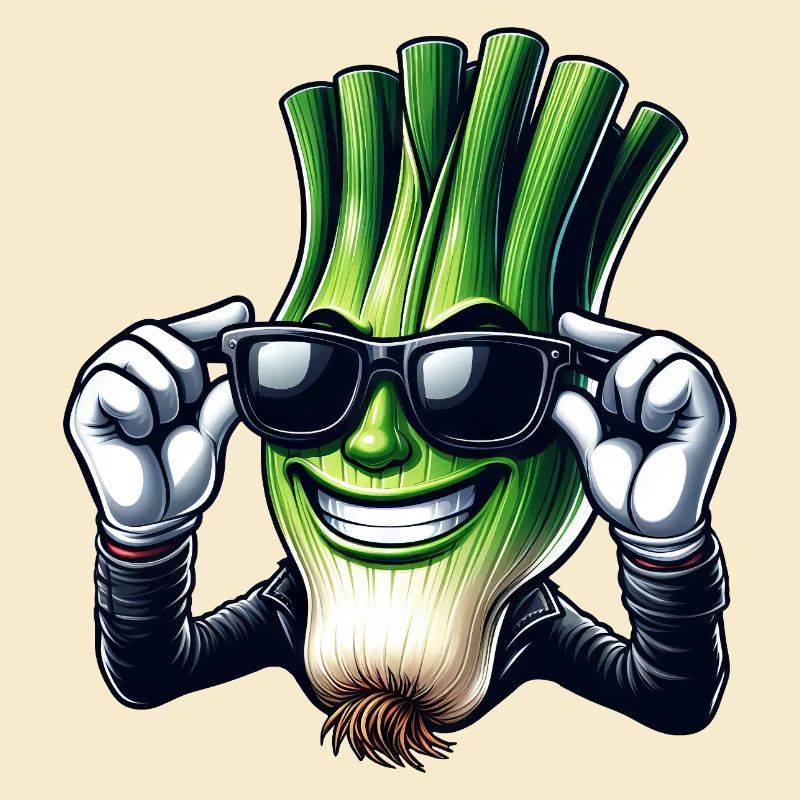 Cool oignon de printemps style bande dessinée