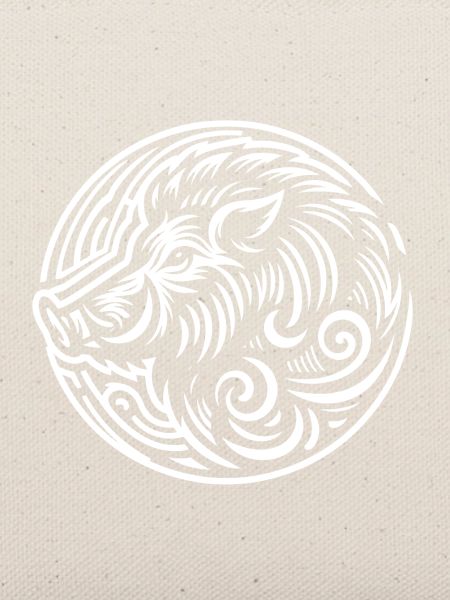 Stammes-Wildschweinkopf