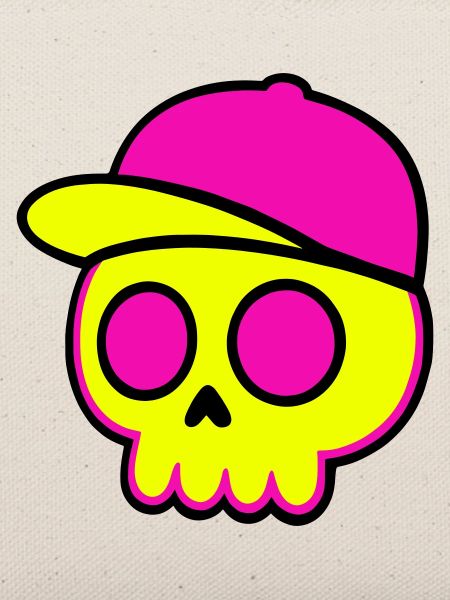 Neon Skull Cap Design
