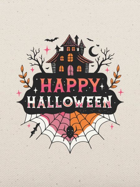Halloween Spukhaus & Spinne