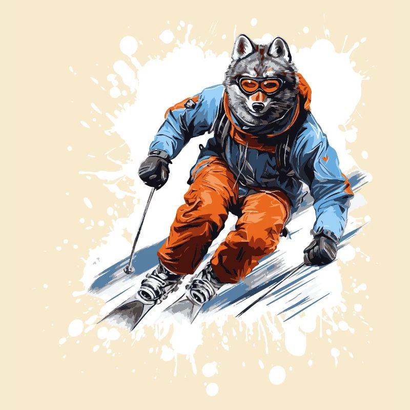 Wolf Ski Skiing