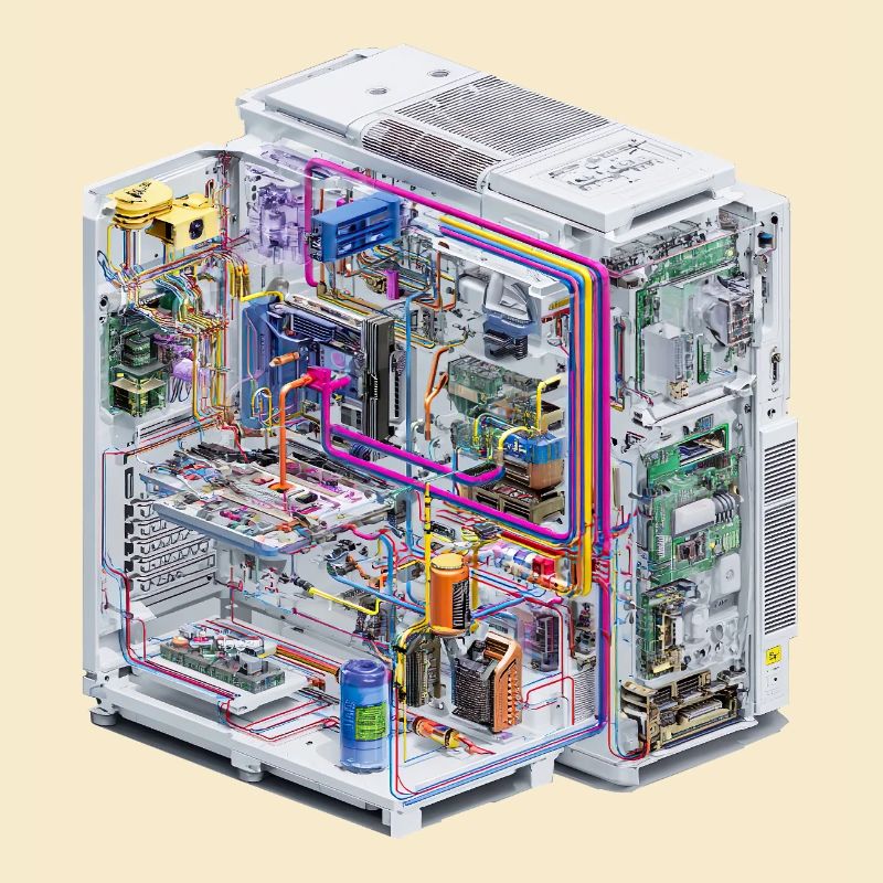 CAD Cable Art Color Streams Data Center