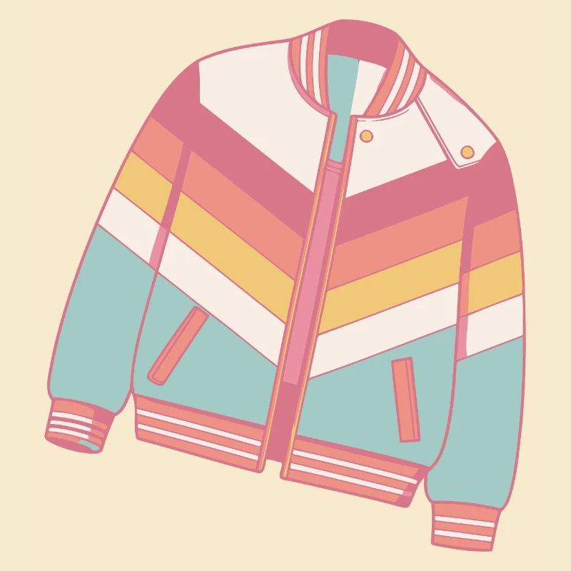 Retro pastel color jacket
