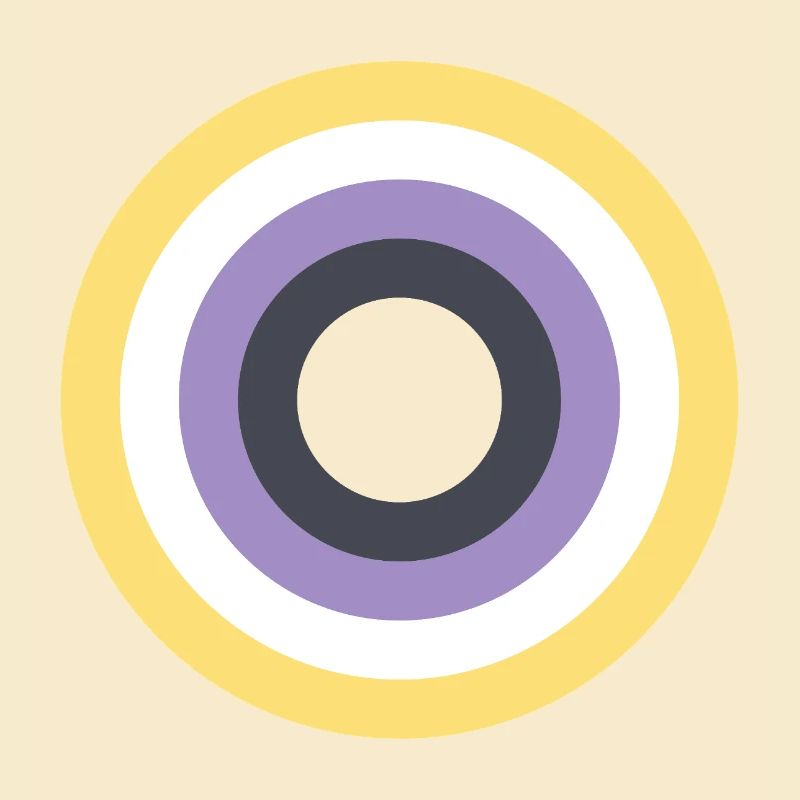 Concentric Ring Palette LGBTQ Non Binary