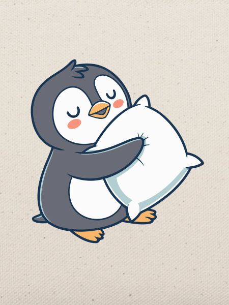 Pastell-Kuschelpinguin