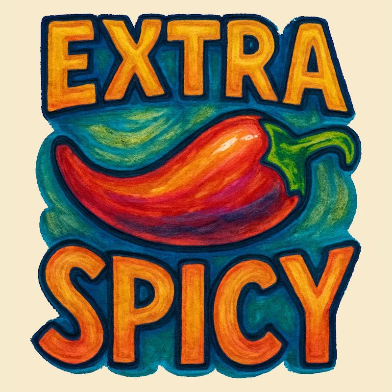 Extra scharfe Chili-Pop-Kunst