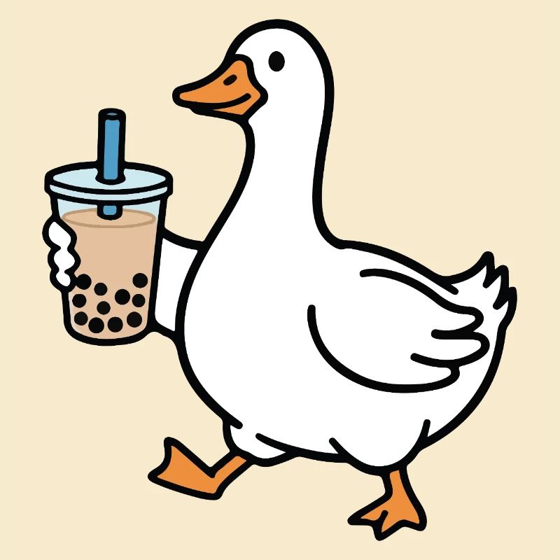 Quakende Ente mit Bubble Tea