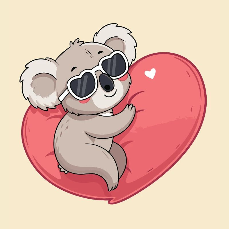 Koala-Lächelndes Herz