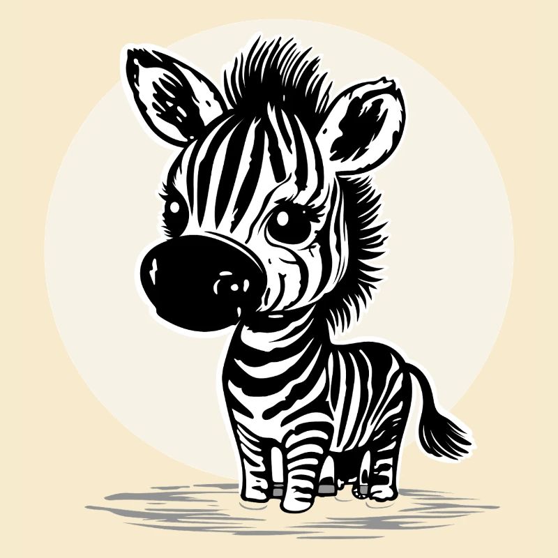 Zèbre mignon – Motif d’animal mignon