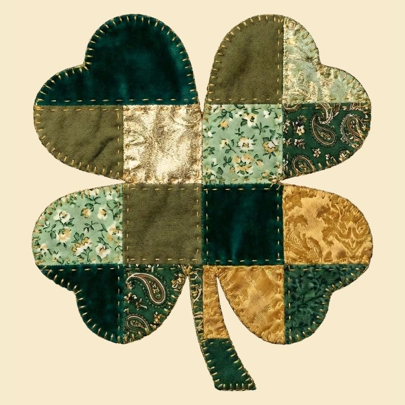 Patchwork Kleeblatt Quilt Stil