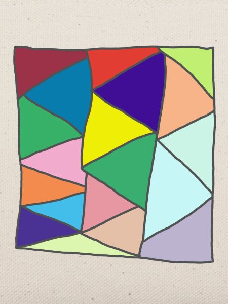 Geometrischer Glasmosaik-Burst