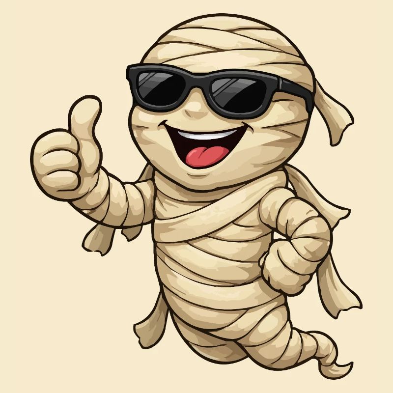 Coole Mumie mit Sonnenbrille