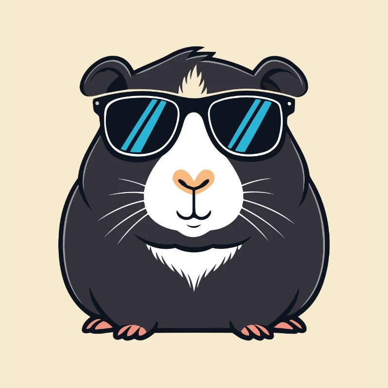 Kapybara Schwarze Kühle Sonnenbrillen
