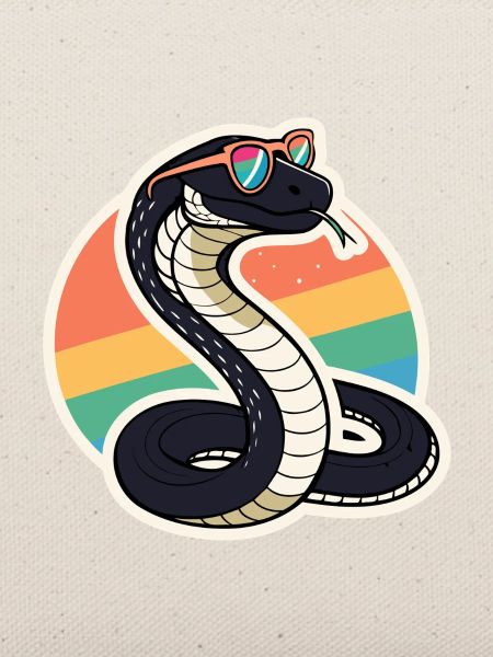 Retro Rainbow Cobra