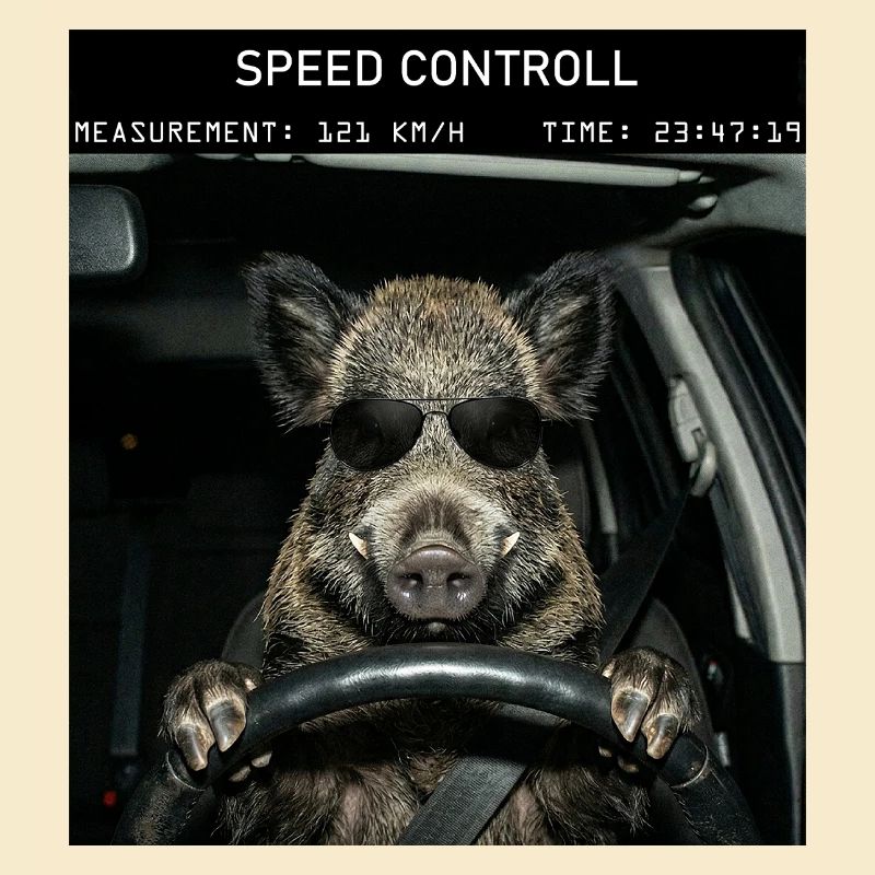 Wildschwein Geschwindikeit Kontrolle