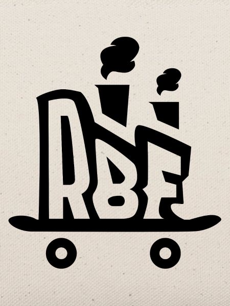 Rollbrett Fabrik Logo schwarz