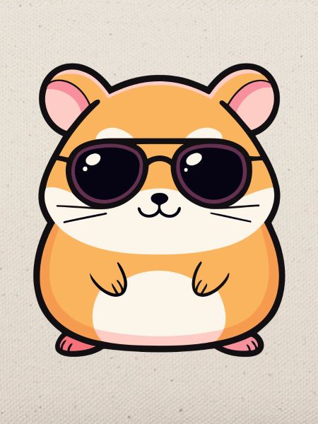 Schicke Hamster-Dunkelbrille