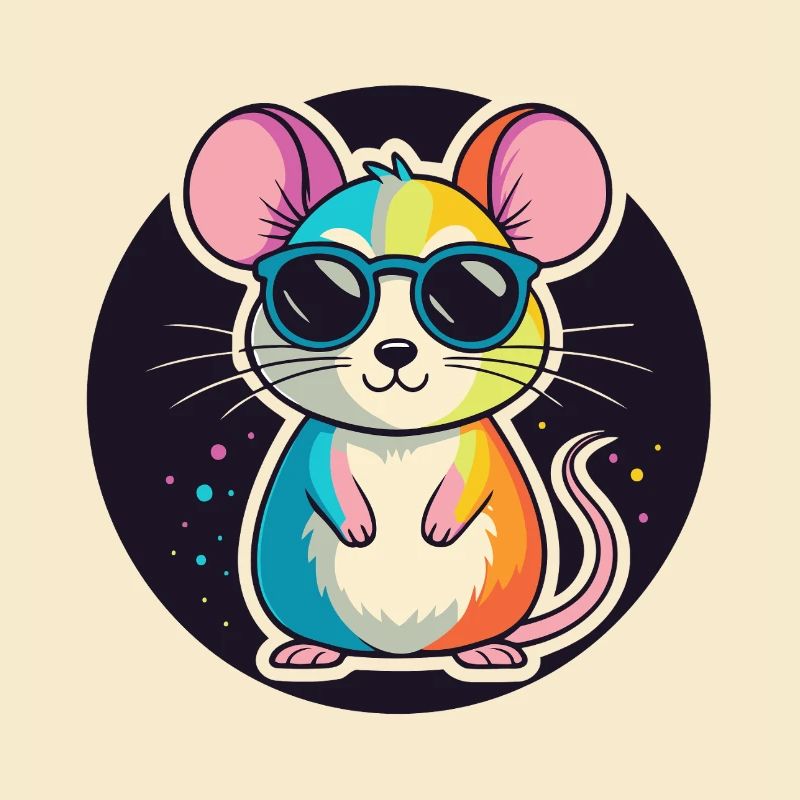 Regenbogen-Maus-Brille