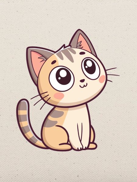 Kawaii Starry Gaze Kätzchen