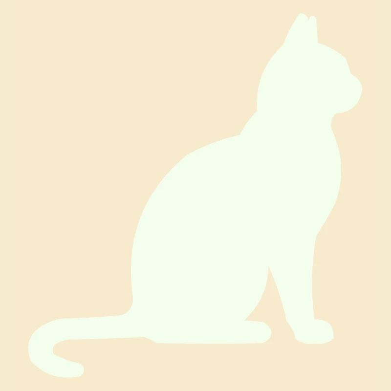 Moonlit Night Cat Silhouette