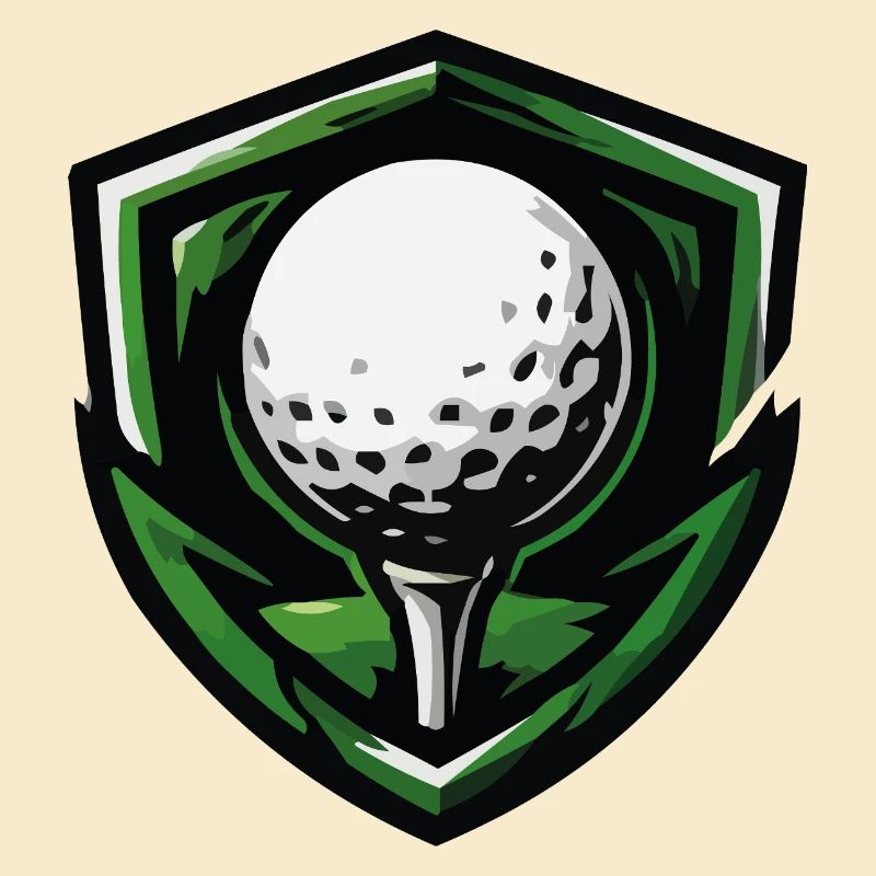  Schild Golfball Emblem