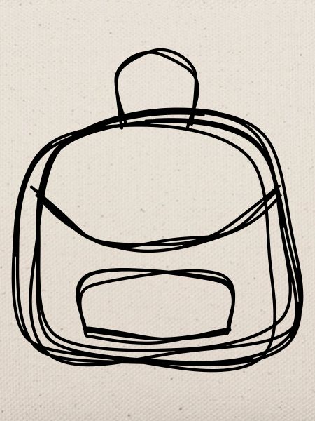 Rucksack handgezeichnet
