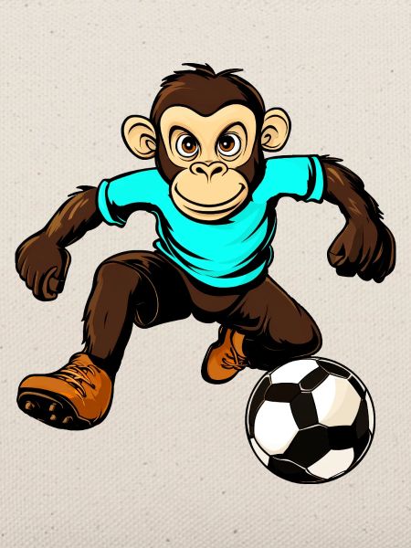 Fussballer Affe