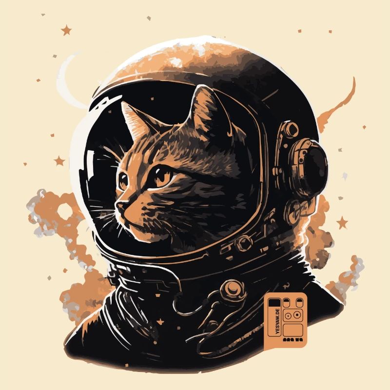 spacecat beige vector