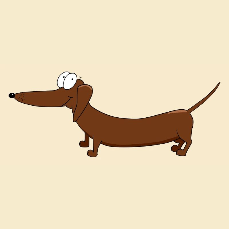 Funny Dachshund Comic Drawing