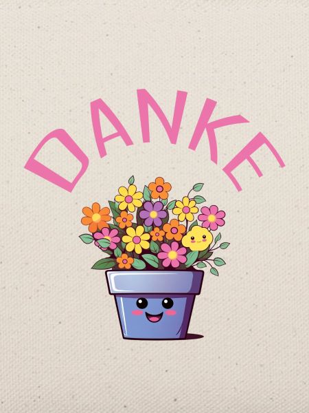 Danke! Blumen-Pott personalisierbar