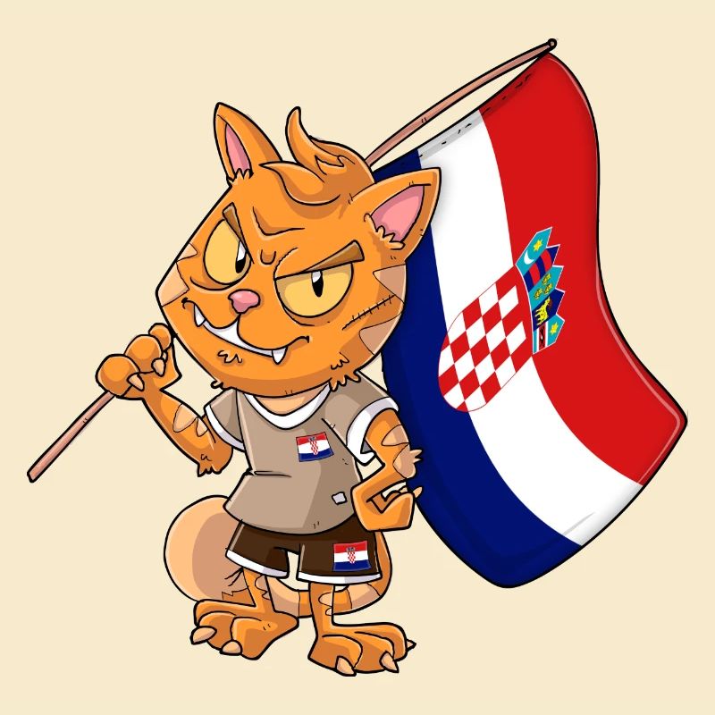 Kroate Fan Katze