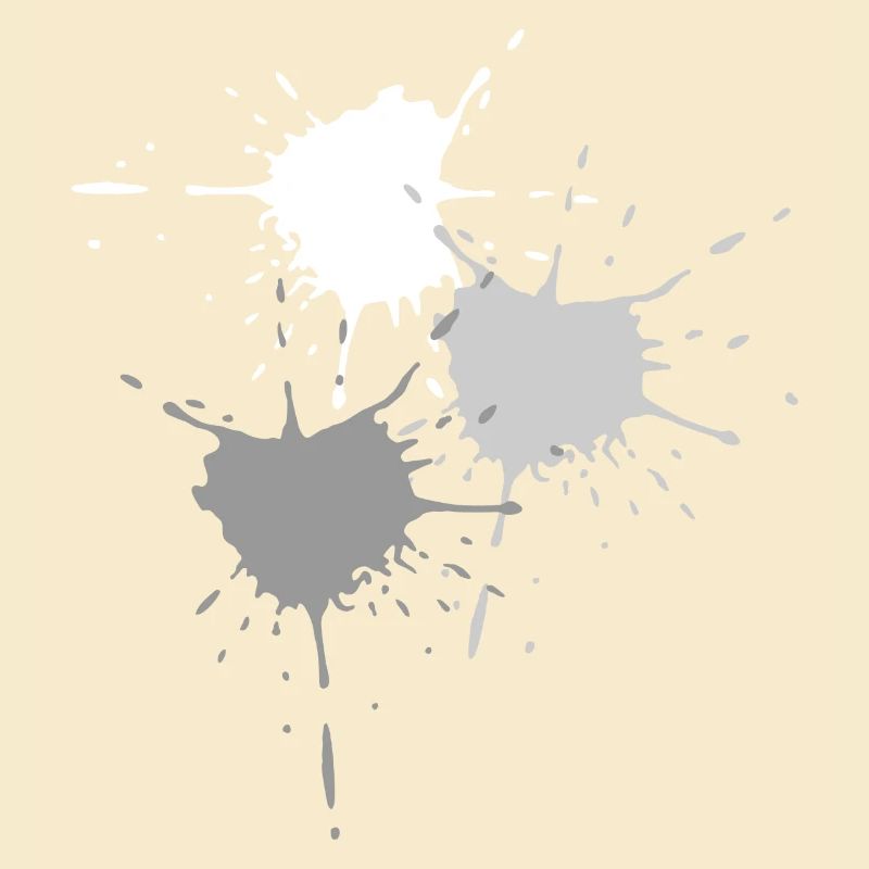 Art - Exploding color blots in gray